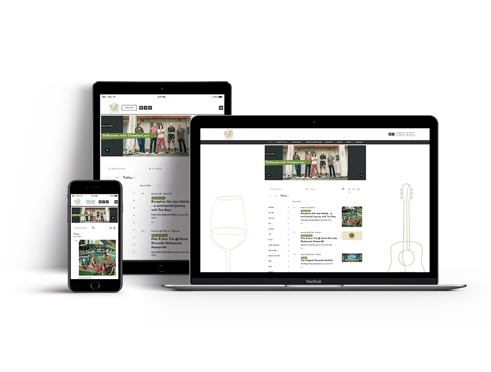 Locals in the Loop all devices screenshot of website project
