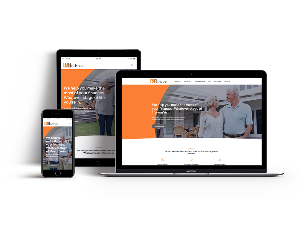 RI Berwick website superimposed on different devices